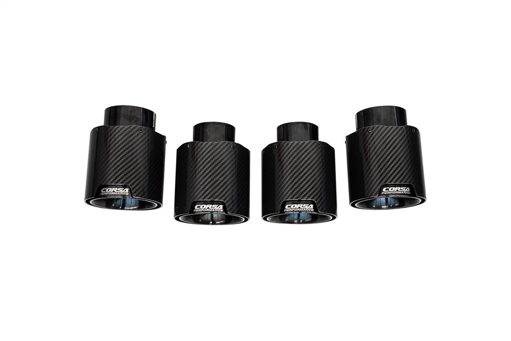 Corsa Performance 21109CFBLK Exhaust Tip Kit Fits 20-23 Corvette
