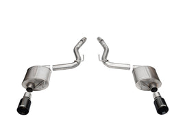 Corsa Performance 21257BLK Touring Axle-Back Exhaust System Fits 24 Mustang