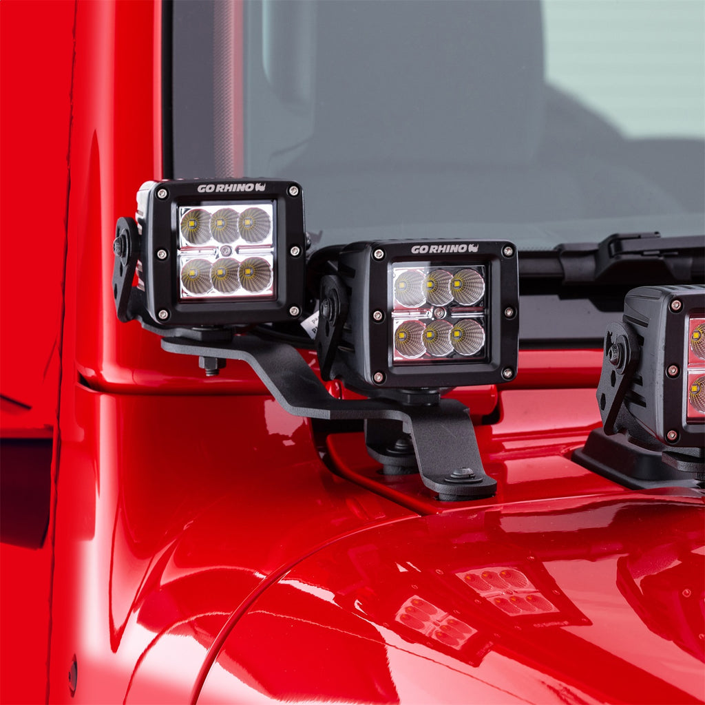 Go Rhino 730231T XE Windshield Cowl Light Mounts