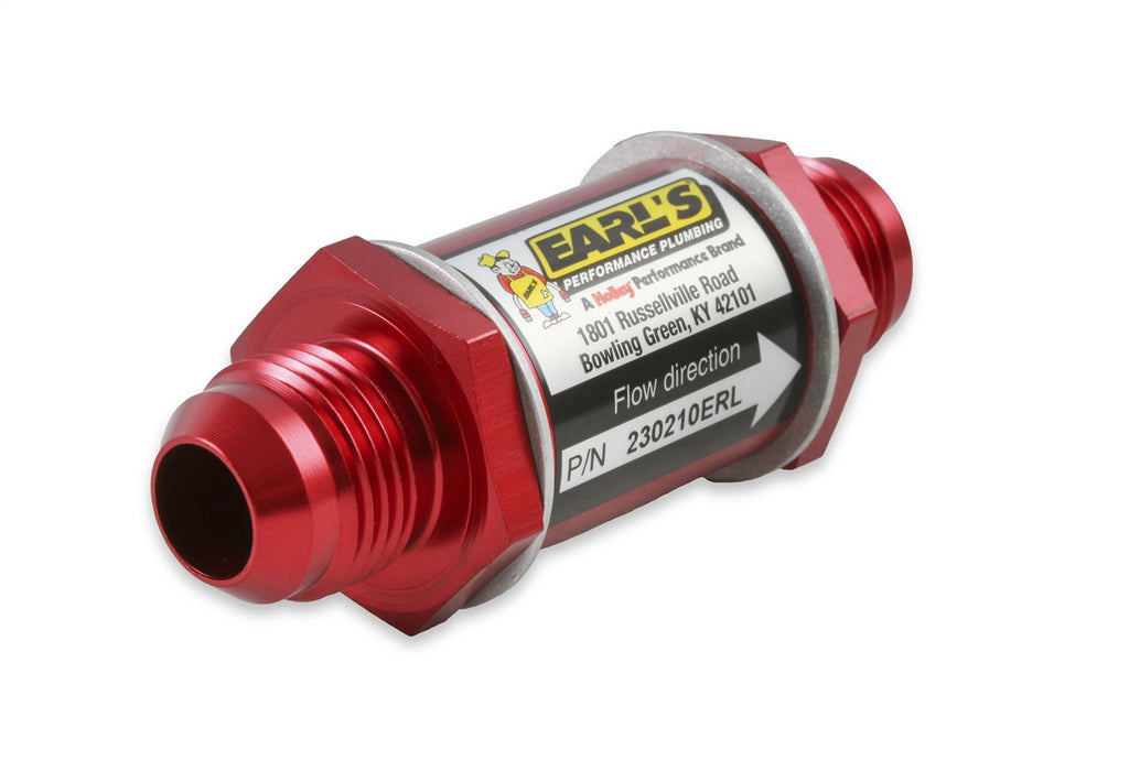 Earls Plumbing 230210ERL Aluminum In-Line Fuel Filter