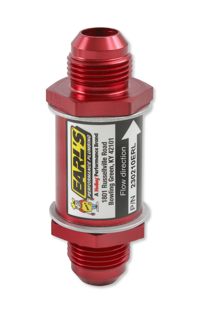 Earls Plumbing 230210ERL Aluminum In-Line Fuel Filter