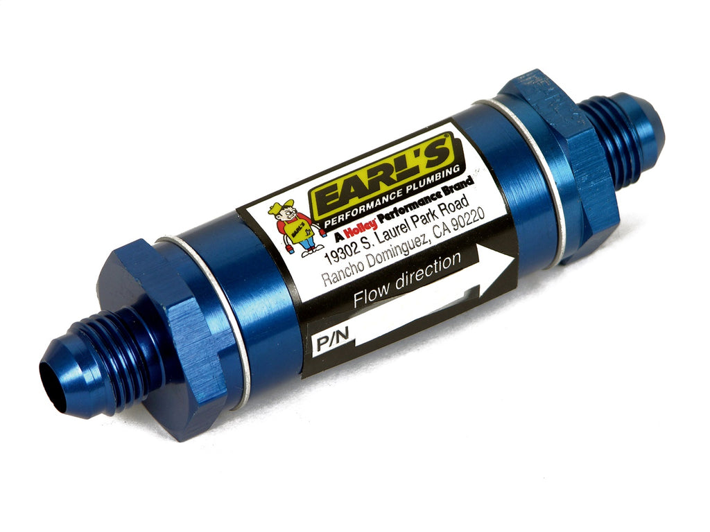 Earls Plumbing 230308ERL Aluminum In-Line Oil Filter