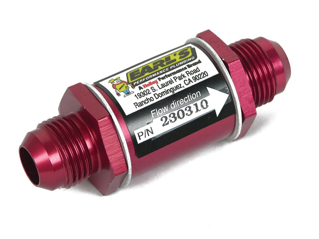 Earls Plumbing 230310ERL Aluminum In-Line Oil Filter