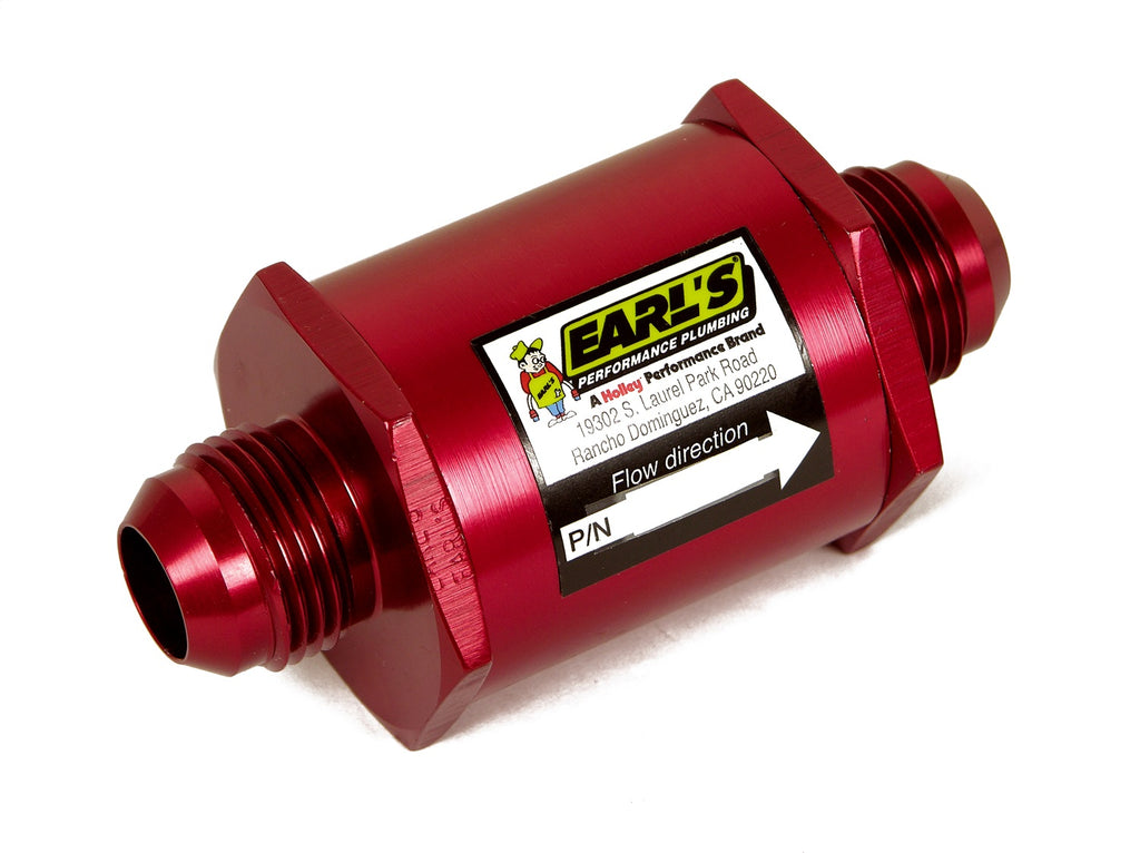 Earls Plumbing 230316ERL Aluminum In-Line Oil Filter