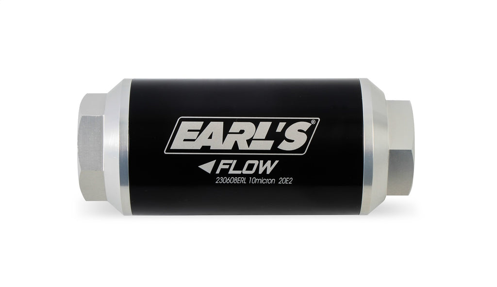 Earls Plumbing 230608ERL Billet Aluminum In-Line Fuel Filter