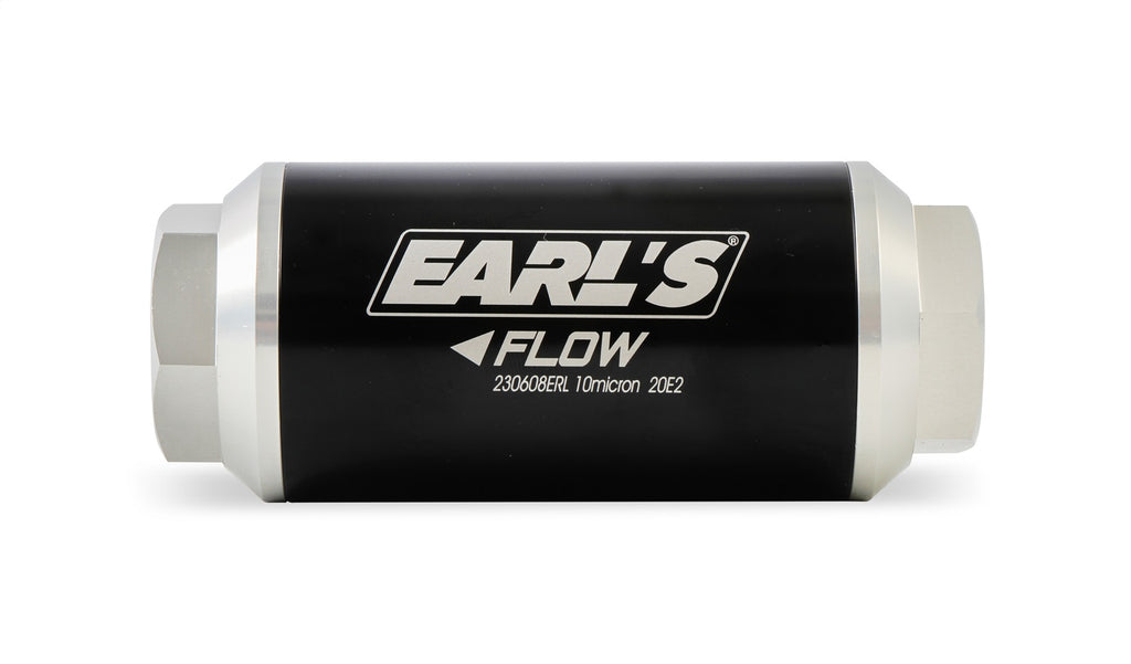 Earls Plumbing 230608ERL Billet Aluminum In-Line Fuel Filter
