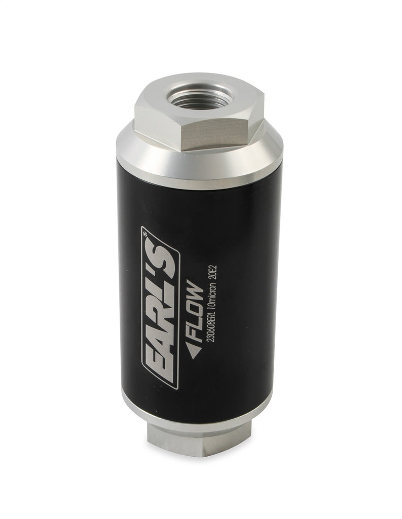 Earls Plumbing 230608ERL Billet Aluminum In-Line Fuel Filter