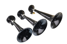 Load image into Gallery viewer, Kleinn Automotive Air Horns 230 Black Triple Horn