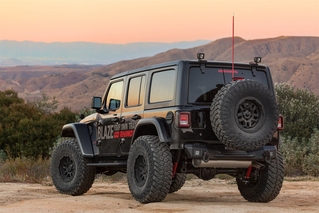 Go Rhino 371100T Rockline Rear Stubby Bumper Fits 18-24 Wrangler (JL)