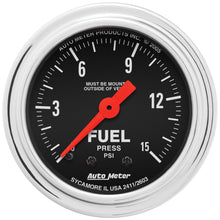 Load image into Gallery viewer, AutoMeter 2411 Traditional Chrome Mechanical Fuel Pressure Gauge