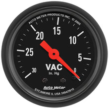 Load image into Gallery viewer, AutoMeter 2610 Z-Series Mechanical Vacuum Gauge