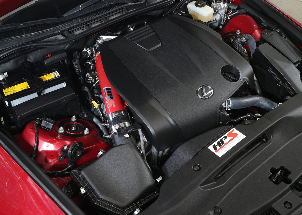 HPS 27-560R Red Shortram Post MAF Air Intake Pipe Cool Short Ram SRI