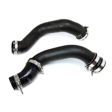 Load image into Gallery viewer, HPS 17-102P Polish Intercooler Charge Pipe Hot and Cold Side w Blue Hoses