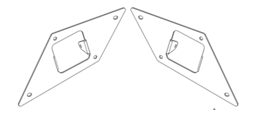 Go Rhino 243882T BR5 Front Light Plates Fits 16-23 Tacoma