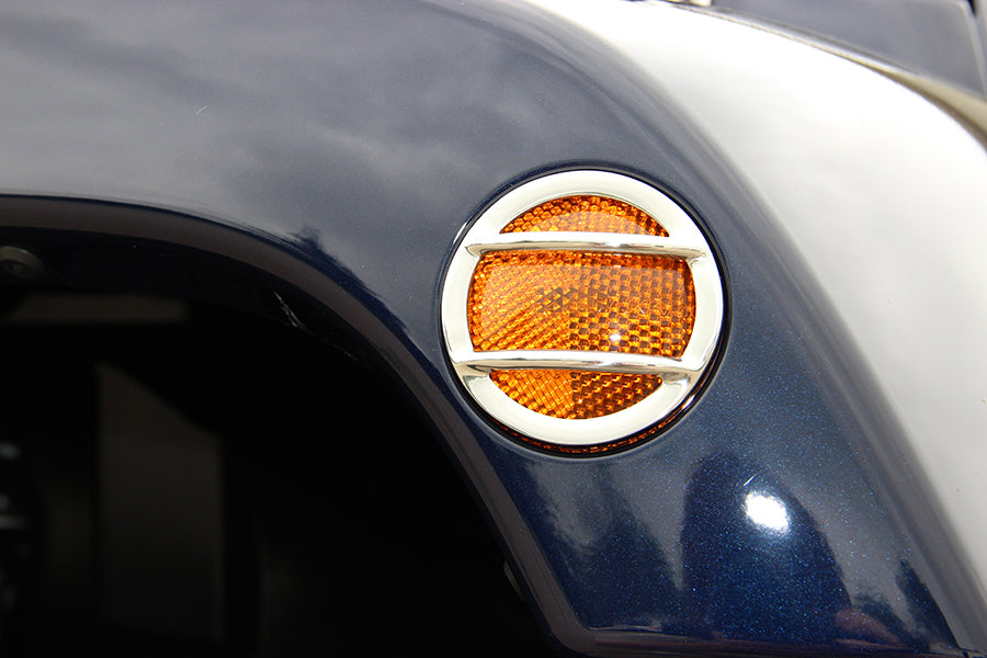 Kentrol 30008 Polished Silver Side Marker Covers Pair 07-18 Wrangler JK