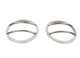 Kentrol 30009 Polished Silver Front Marker Covers Pair 07-18 Wrangler JK