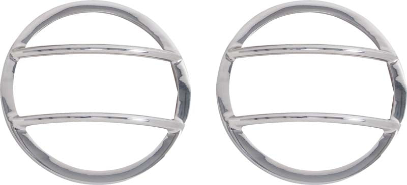 Kentrol 30014 Polished Silver Fog Light Cover Pair 07-18 Wrangler JK