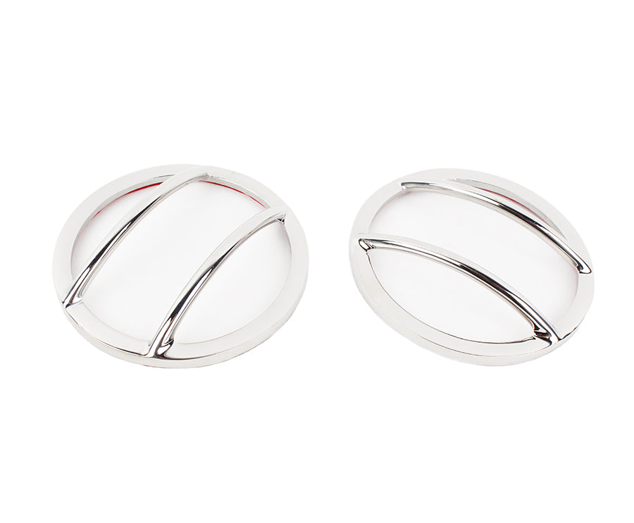 Kentrol 30014 Polished Silver Fog Light Cover Pair 07-18 Wrangler JK