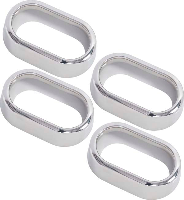 Kentrol 30015 Polished Silver Interior Door Handle Bezels 4 Pc 07-10 Wrangler JK