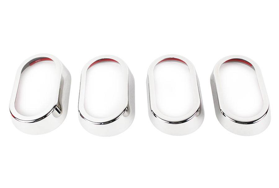 Kentrol 30015 Polished Silver Interior Door Handle Bezels 4 Pc 07-10 Wrangler JK