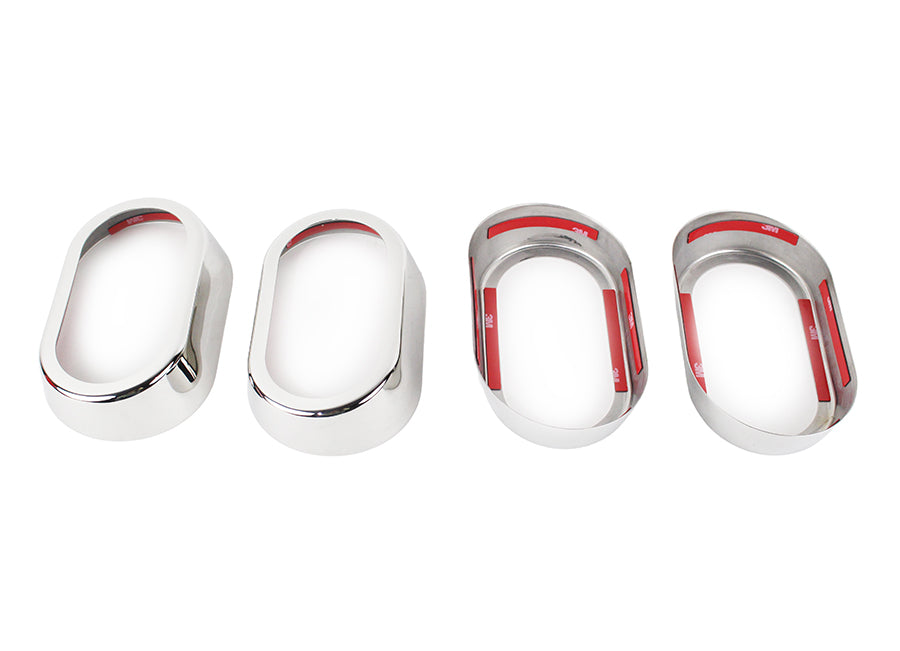 Kentrol 30015 Polished Silver Interior Door Handle Bezels 4 Pc 07-10 Wrangler JK