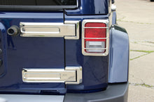Load image into Gallery viewer, Kentrol 30017 Polished Silver Tailgate Hinge Overlays 4 Pieces 07-18 Wrangler JK