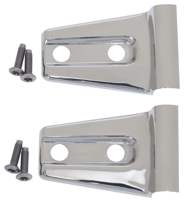 Kentrol 30019 Polished Silver Hood Hinge Overlays Pair 07-18 Wrangler JK