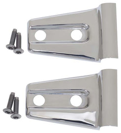 Kentrol 30019 Polished Silver Hood Hinge Overlays Pair 07-18 Wrangler JK