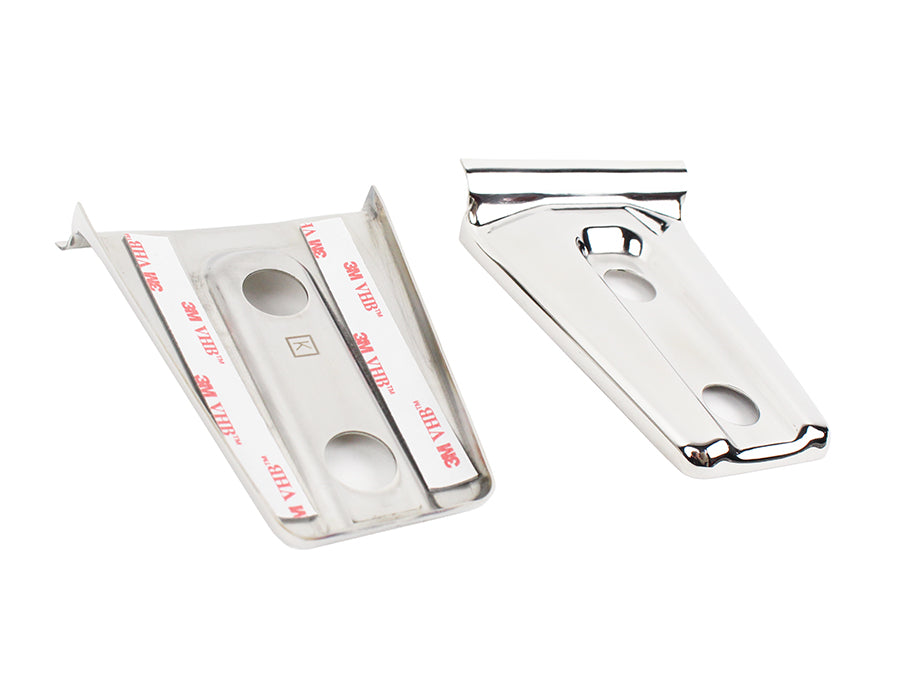 Kentrol 30019 Polished Silver Hood Hinge Overlays Pair 07-18 Wrangler JK