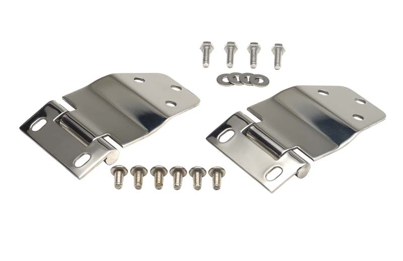 Kentrol 30421 Polished Silver Liftgate Hinge Pair 77-86 CJ7