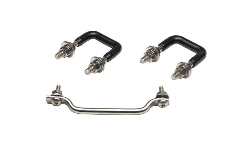 Kentrol 30439 Polished Silver Windshield Tie Down Kit 87-95 Wrangler TJ
