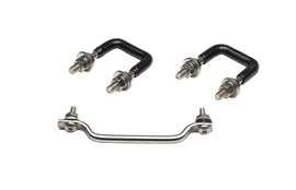 Kentrol 30439 Polished Silver Windshield Tie Down Kit 87-95 Wrangler TJ