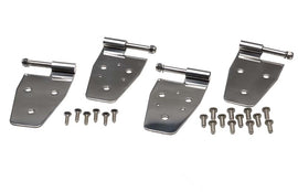 Kentrol 30441 Polished Silver Door Hinge Set 4 Pieces 87-95 Wrangler TJ