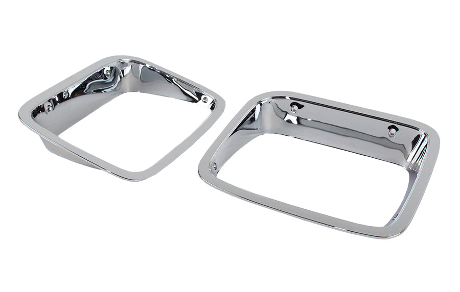 Kentrol 30463 Chrome Plated Headlight Bezels Pair 87-95 Wrangler TJ