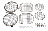 Kentrol 30465 Polished Silver Wire Mesh Guard Set 6 Pieces 76-86 CJ