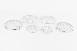Kentrol 30465 Polished Silver Wire Mesh Guard Set 6 Pieces 76-86 CJ