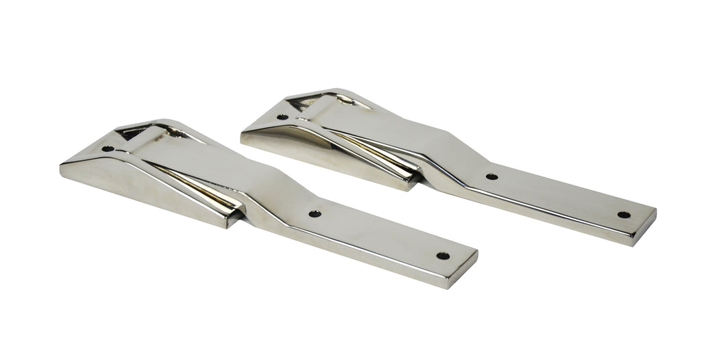 Kentrol 30478 Polished Silver Tailgate Hinge Pair 97-04 Wrangler TJ