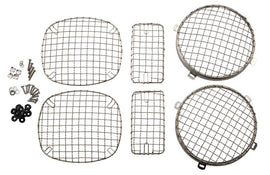 Kentrol 30488 Polished Silver Wire Mesh Guard Set 6 Pieces 97-06 Wrangler TJ