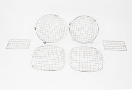 Kentrol 30488 Polished Silver Wire Mesh Guard Set 6 Pieces 97-06 Wrangler TJ