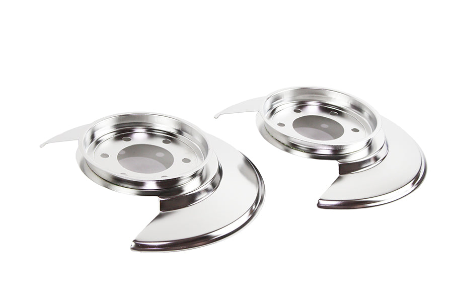 Kentrol 30501 Polished Silver Disc Brake Dust Cover Pair 76-78 CJ