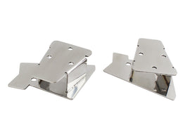 Kentrol 30542 Polished Silver Mirror Relocation Bracket Pair 03-06 Wrangler TJ