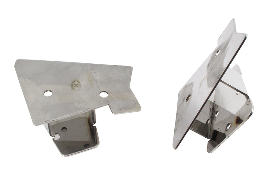 Kentrol 30542 Polished Silver Mirror Relocation Bracket Pair 03-06 Wrangler TJ