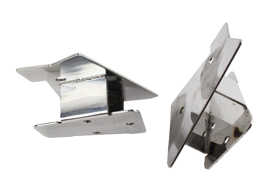 Kentrol 30542 Polished Silver Mirror Relocation Bracket Pair 03-06 Wrangler TJ