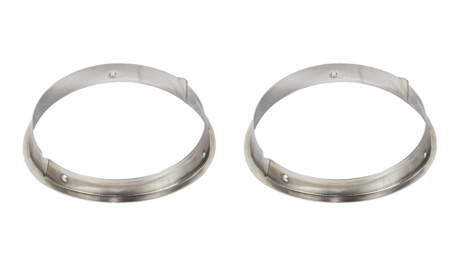 Kentrol 30543 Polished Silver Headlight Bezels Pair 97-06 Wrangler TJ
