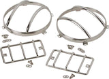 Kentrol 30557 Polished Silver Euro Light Guard Set 4 Pieces 97-06 Wrangler TJ