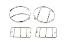 Load image into Gallery viewer, Kentrol 30557 Polished Silver Euro Light Guard Set 4 Pieces 97-06 Wrangler TJ