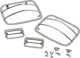 Kentrol 30558 Polished Silver Light Guard Set 4 Pieces 87-95 Wrangler TJ