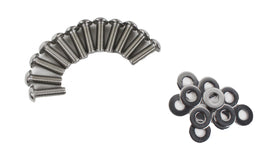 Kentrol 30574 Polished Silver Windshield Supports Pair 07-18 Wrangler JK