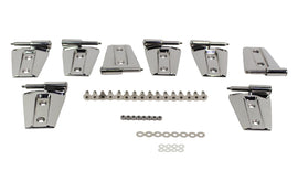 Kentrol 30576 Polished Silver Door Hinge Set 8 Pieces 4 Door 07-18 Wrangler JK