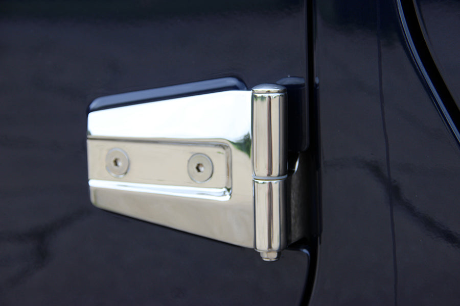 Kentrol 30576 Polished Silver Door Hinge Set 8 Pieces 4 Door 07-18 Wrangler JK
